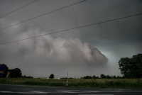 We did not succeed in escaping from this fast moving stormcell